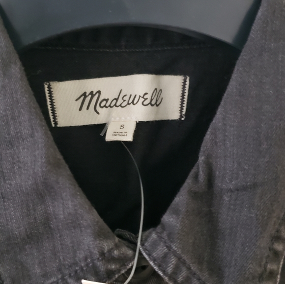 NWT Madewell black button up shirt - Picture 3 of 6